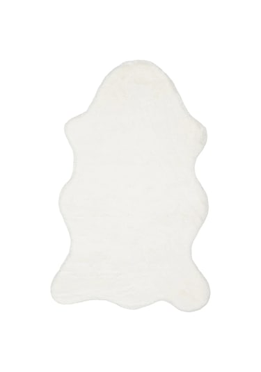 Apex Polo 8701 Krem Peluş Düz Şekilli Halı Krem