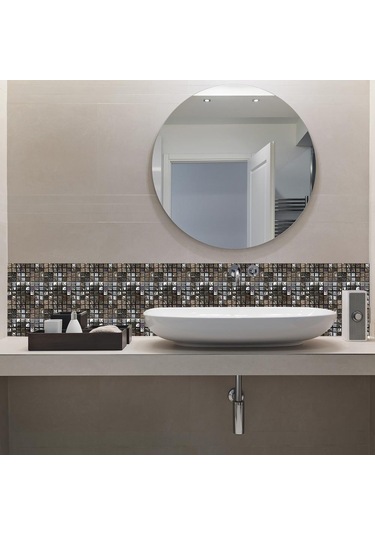 10 Adet 10x10 Cm Dıy Mozaik Mermer Duvar Çıkartmaları Taklit Tuğla Yatak Odası Dekor Geçirmez Kendinden Duvar Sticker Dğ. 56762543 Diğer