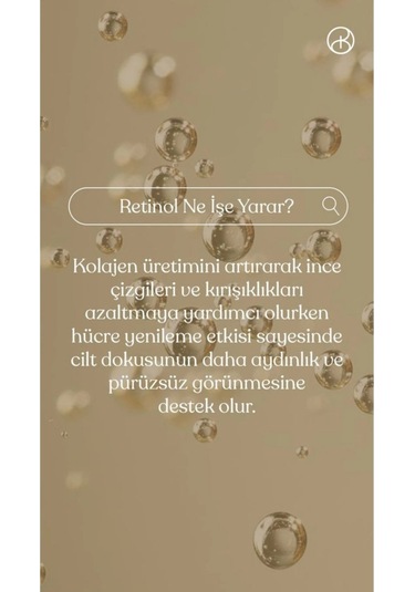 Bahar Babacan Yaşlanma Karşıtı Besleyici ve Nemlendirici Retinol Serum 30 ML