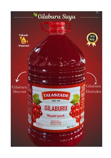 Talaszade Gilaburu Suyu 5 Lt Şeker İlavesiz