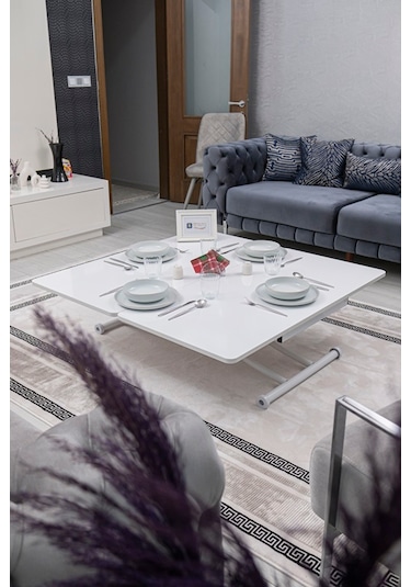 Juppo Üst Tabla Mdf Beyaz Oval Köşe Alt Beyaz İçe K