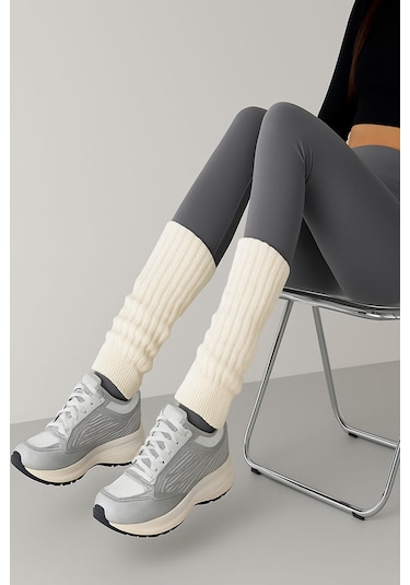 Basic Kalın Pamuk İçerikli Tozluk Ekru