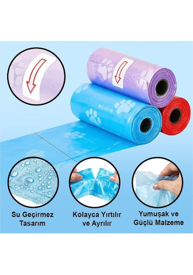 Pribor Kedi Köpek Dışkı Kaka Poşeti 4 Lü / Hazneli Kedi Kumu Küreği Içinde Uygundur