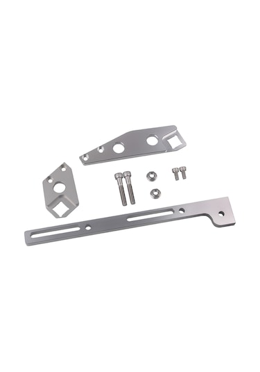 Youmex Alüminyum Gaz Kelebeği Kablo Braketi Seti - Metal Emme Manifoldu İçin, Gümüş Renk, 26x4.5x4cm