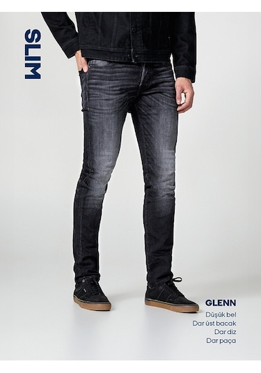 Jack & Jones Glenn Icon Bl 894 Slim Fit Jean 12218493 Blue Denim Mavi