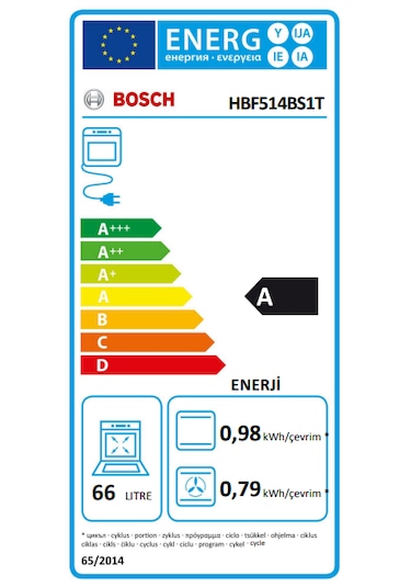Bosch HBF514BS1T 66 LT Ankastre Fırın