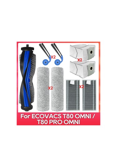 Junzhuodianpu Ecovacs T80 Pro Omnı / T80 Omnı Elektrikli Süpürge Aksesuarları: Ana Ünite, Paspas, Yan Fırça, Toz Torbası, Hepa Filtre Ve Aparatlar.