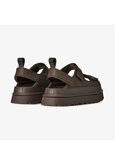 Ugg Goldenglow Embossed Kadın Gri Sandalet 1175311 Haki