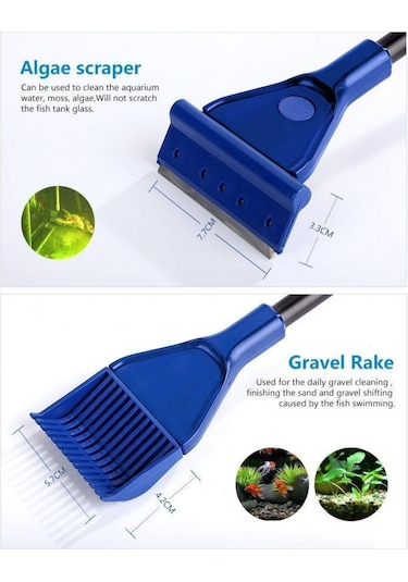 Akvaryum Temizleme Seti 5 Fonksiyonlu 55-60 cm