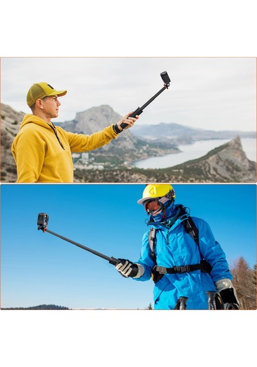 Vrıg Tp-08 Spor Kamerası Selfie Çubuğu Tripod Standı Alüminyum Alaşım 51cm/20.1in Maks. Gopro 11/10/9 Vlog Selfie Çubuğu 58847362