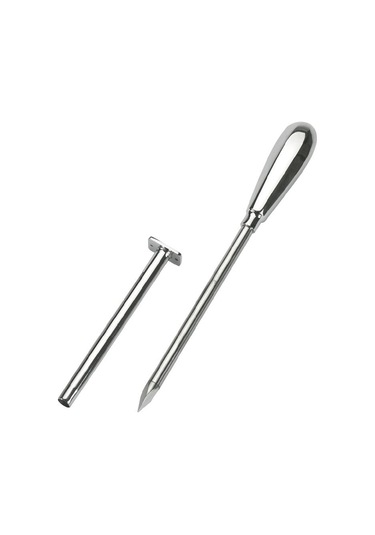 Trokar 12 cm  Krom Kaplamalı 2 Kanüllü ve Metal Kulplu