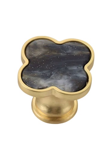 Hfambition Altın Bakır Kapak Çiftliği Desenli Dolap Düğmeleri - 6 Adet Çinko Alaşımlı Tek Delik Kabinet Tutamakları