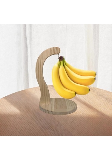 Pazly Suntek Muz Askı Sağlam Modern Raf Ağacı Stand Kancası Yemek Odunu Düzenleme Aksesuarı Odun