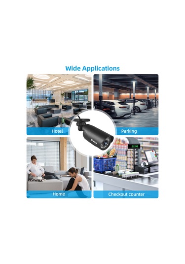 Geeksen Pal Formatlı 1080p 2mp Cctv Kamera, 3.6mm Lens İle Entegre, Ir Gece Görüşü Ve Montaj Aparatı, Dc12v Girişli, Analog Dvr İçin