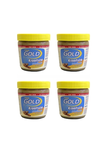 Gold Fıstık Ezmesi Şeker İlavesiz 4 x 340 G