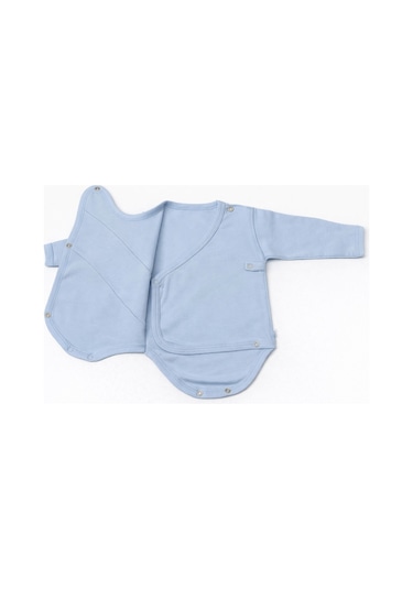 Kardeşler Baby 3'lü Kendinden Eldivenli Çıtçıtlı Body Mavi