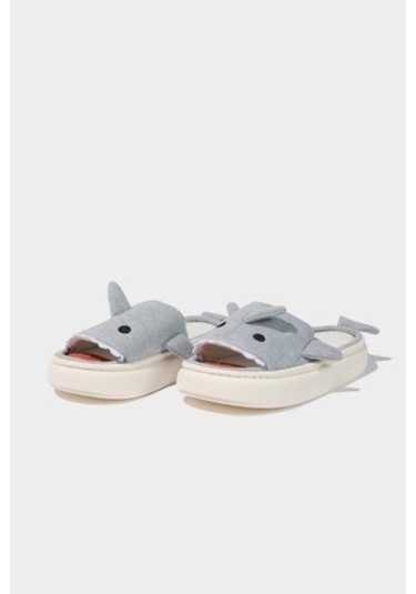 DeFacto Erkek Hayvan Figürlü Düz Taban Ev Terliği E2291AX24WNGR500 DeFacto Erkek Hayvan Figürlü Düz Taban Ev Terliği E2291AX24WNGR500