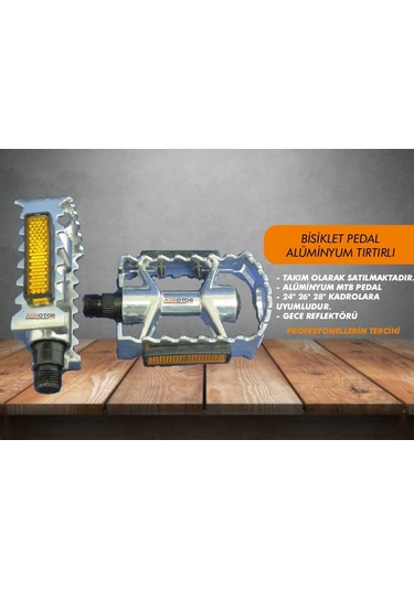 Asm Bisiklet Pedal Takımı Alüminyum - Tırtıklı