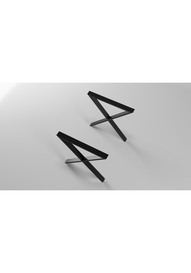 X Model Metal Ayak Seti Siyah Metal Masa Ayağı