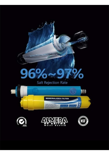 Premium 12 Lt Su Arıtma Cihazı Antibakteriyel Çelik Tank Lüks Musluk En Az Atık Kolay Kurulum