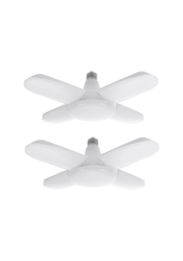 Neevoyu Dört Bölmeli Ayarlanabilir Garaj Lambası, Ac 85-265v Beyaz Işık, 60w 6000lm, E26/e27, 2 Adet Paket Diğer