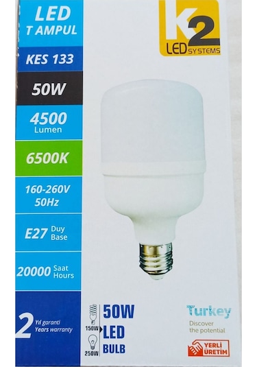 50W Tourc Led Ampul G.Işığı