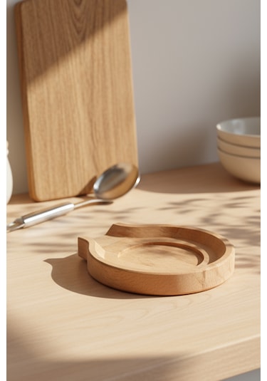 Snippy Boon - Tezgah Üstü Kirli Kaşıklık Kepçe Kaşık Altlığı Soft Ahşap