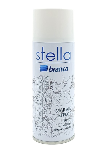 Stella İnce Mermer Efekt Sprey Boya Beyaz 200 Ml BEYAZ