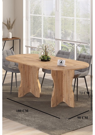 Mutfak Masası Yemek Masası 140x90 Balkon Masası Atlantik Çam