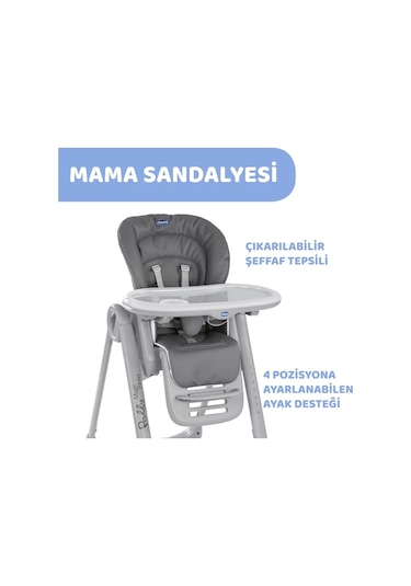 Chicco Polly Magic Relax Mama Sandalyesi Grey Melange