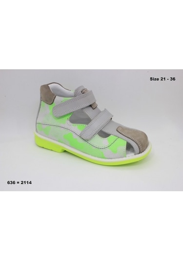 Ortopedia 636 Gri/Yeşil Unisex Çocuk Ayakkabı