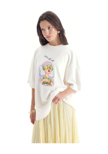 Mai Studıos Mai Studios Co. Mood Oversize Beyaz T-shirt BEYAZ