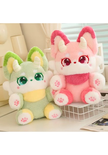 Yeşil Ejder Peluş Oyuncak Uyku Arkadaşı 35cm Yeni Stil Anime Bebek Ejderha Oyuncak Serisi