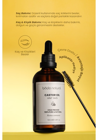 Bade Natural Hint Yağı Soğuk Sıkım %100 Saf 100 Ml