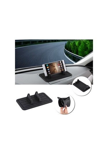 Geeroyoo Siyah Silikon Araç Telefon Tutucu: Sağlam Tutma, Esnek Kanca Tasarımı, Kolay Temizleme - Araç Ve Masaüstü Kullanıma Uygun