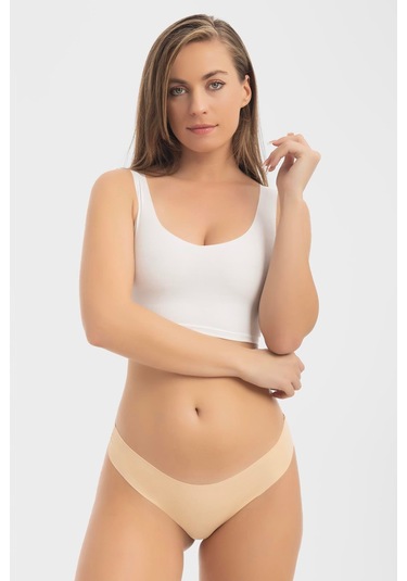 Kadın İz Yapmayan Dikişsiz Lazer Kesim Külot 3'lü Paket Karışık Renkli Çok Renkli 2