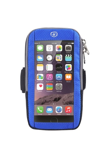 Sones Yıpınu Ya19 Açık Spor Fitness Su Geçirmez Dokunmatik Ekran Cep Telefonu Kol Çantası Mavi