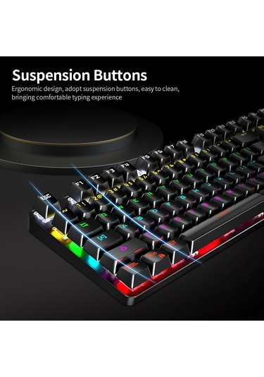 Geeksen Bajeal 87 Tuşlu Rgb Aydınlatmalı Mekanik Oyun Klavyesi - Mavi Switch İle Konforlu Yazım Deneyimi