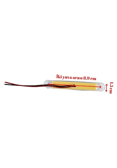 1 Adet Beyaz Parmak Lamba 9 Led 12v 24v