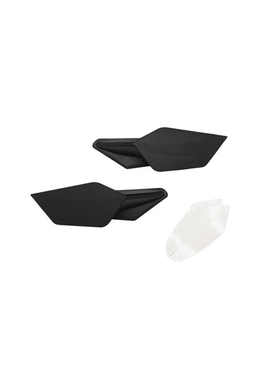 Jeehugo Honda Suzuki Yamaha川崎宝马摩托abs动态定风翼 黑色一对装 101x45x68mm 55g