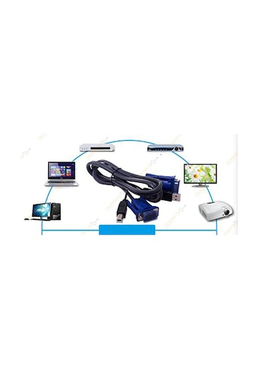 Usb Kvm Vga Kablosu Switch Bağlanti E/E - 1.5M