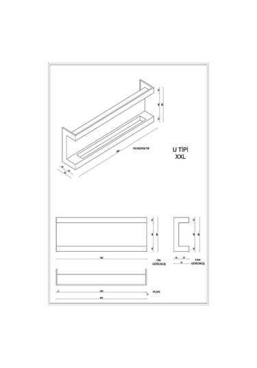 Rehome Korflame U Tipi Xxl Bacasız Şömine