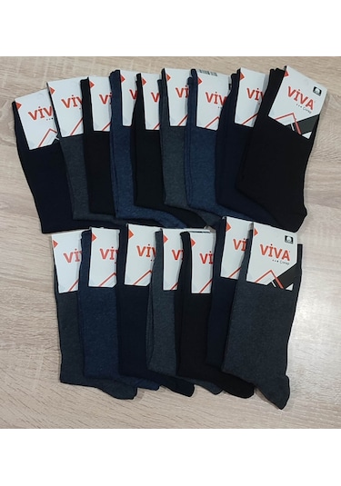 Kulvaravm Erkek Çorap Karışık Renk 12 Adet Mor