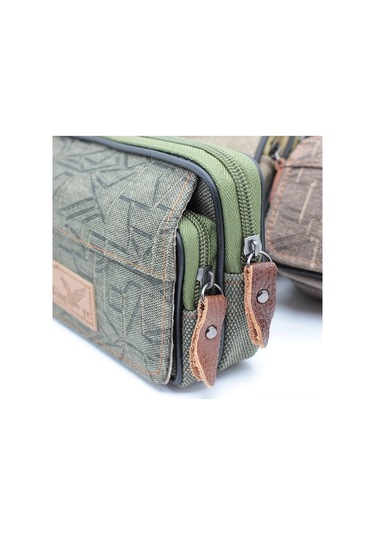 Fastbuy Erkekler İçin Çift Katlı Deri Bel Çantası - Çalışma/ev Kullanımı, Telefon & Parça Saklama Elbisesi, Kahverengi, 17x10