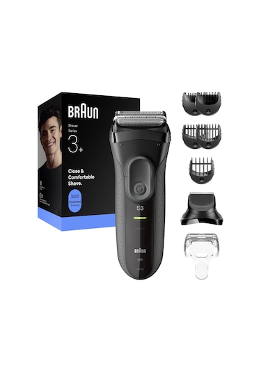 Braun Series 3+ Elektrikli Tıraş Makinesi, Kuru, 3000bt 1 Saat