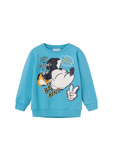 Name It Mickey Mouse Turkuaz Erkek Çocuk Sweatshirt 13221200 001 Turkuaz