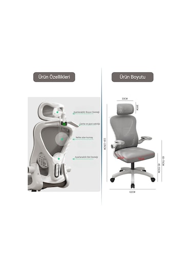 Karr Office Oslo Siyah Ergonomik Çalışma Sandalyesi Siyah