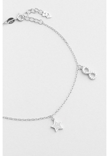 Yaz Aşkı 18 Ayar Beyaz Altın Kaplama 24 Cm Gümüş Hal Hal Beyaz