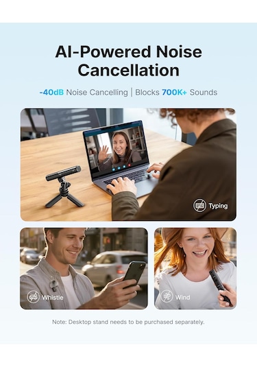 Boya Magic-03 Usb-c Ve 3.5mm Trs Girişli Gürültü Engelleyicili 4 İn 1 Yaka Mikrofonu