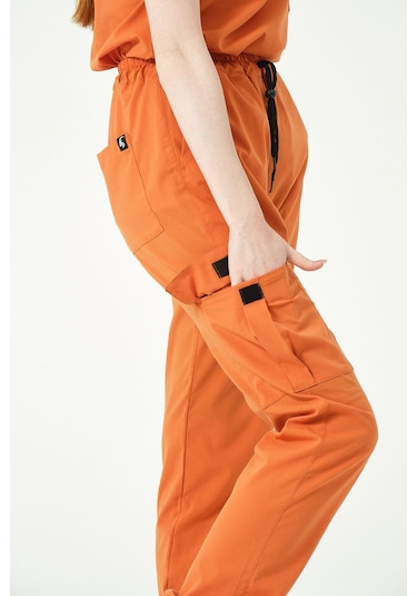 Somon Likralı Kargo Cep Jogger Paça Doktor Hemşire Forması Tek Alt Unisex